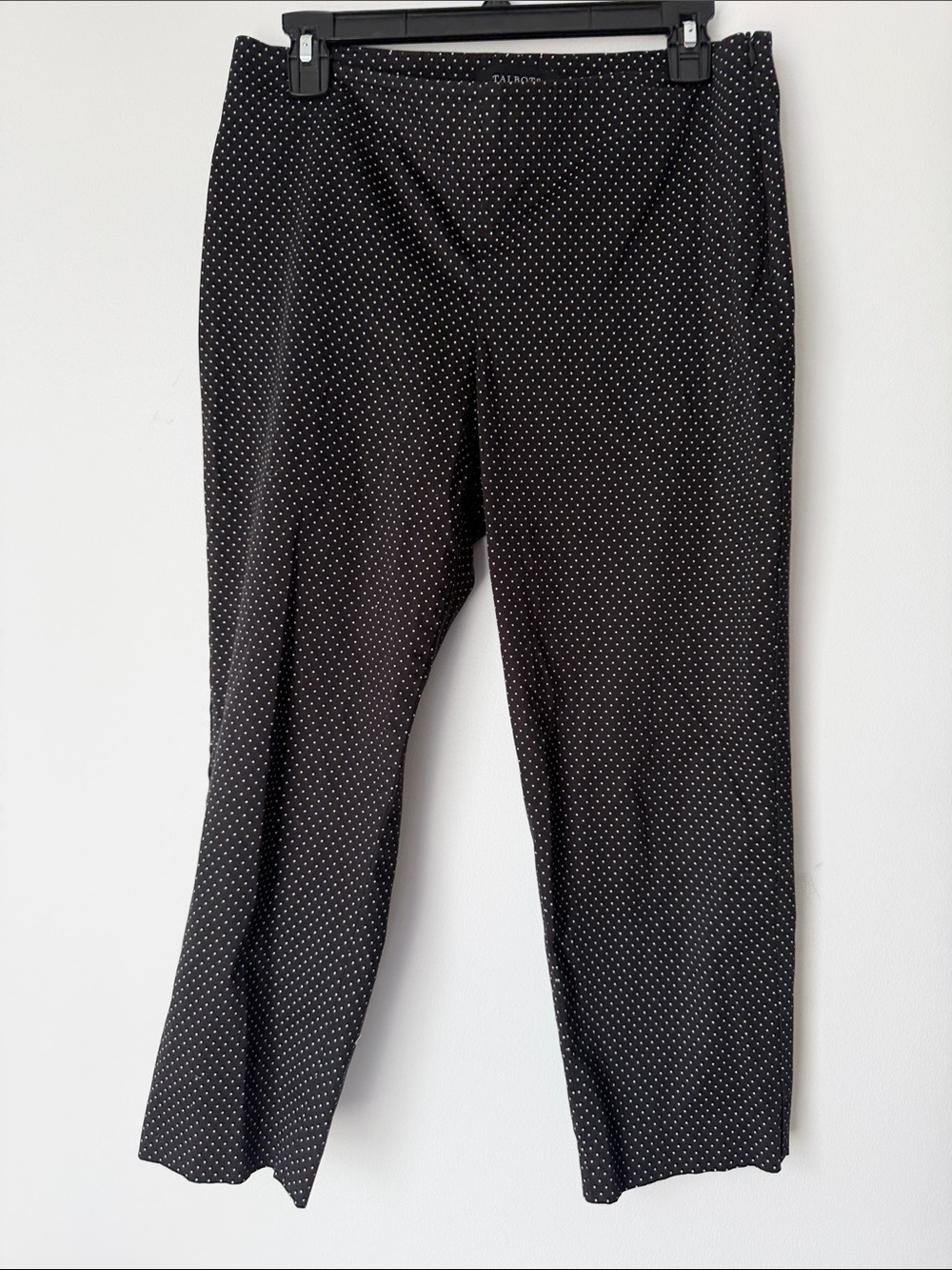 Talbots Black with White Polka Dot Straight Leg Pants